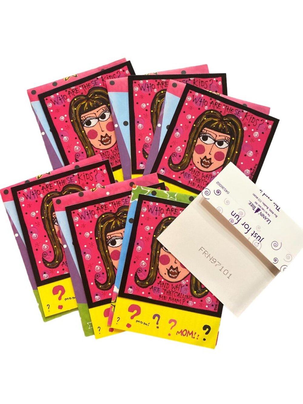 Funny 6/pk Brunette Woman VTG Note Cards Leanin' Tree Lori Wiseman NIP